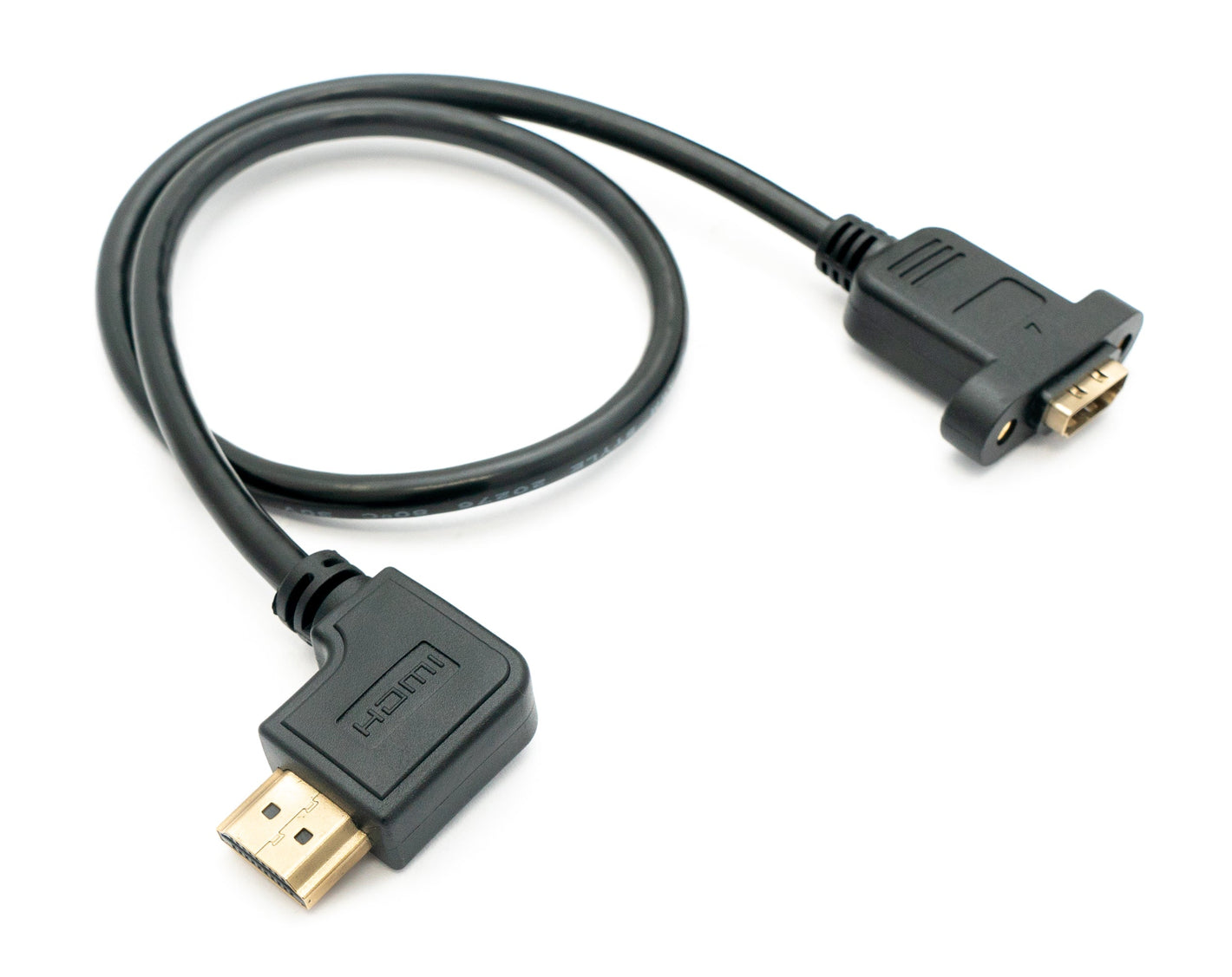 Cavo HDMI 1.4 da 50 cm tipo A adattatore maschio-maschio con angolo di vite in nero