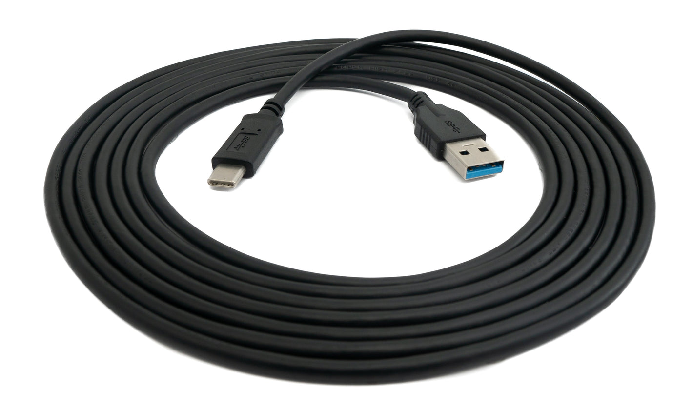 SYSTEM-S USB 3.1 Kabel 300 cm Typ C Stecker zu 3.0 Typ A Stecker in Schwarz