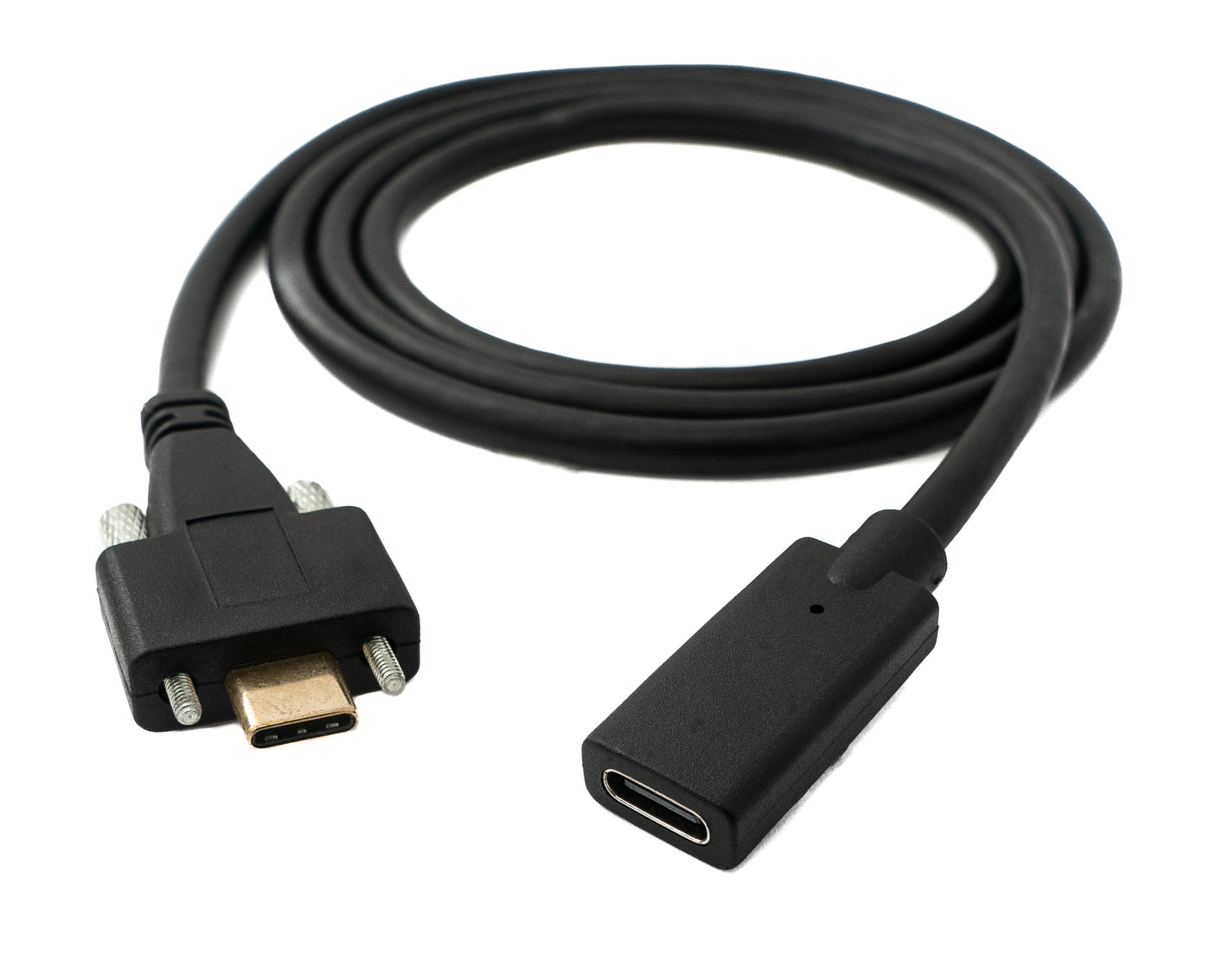 Cavo USB 3.1 Adattatore a vite tipo C maschio-femmina da 100 cm in nero