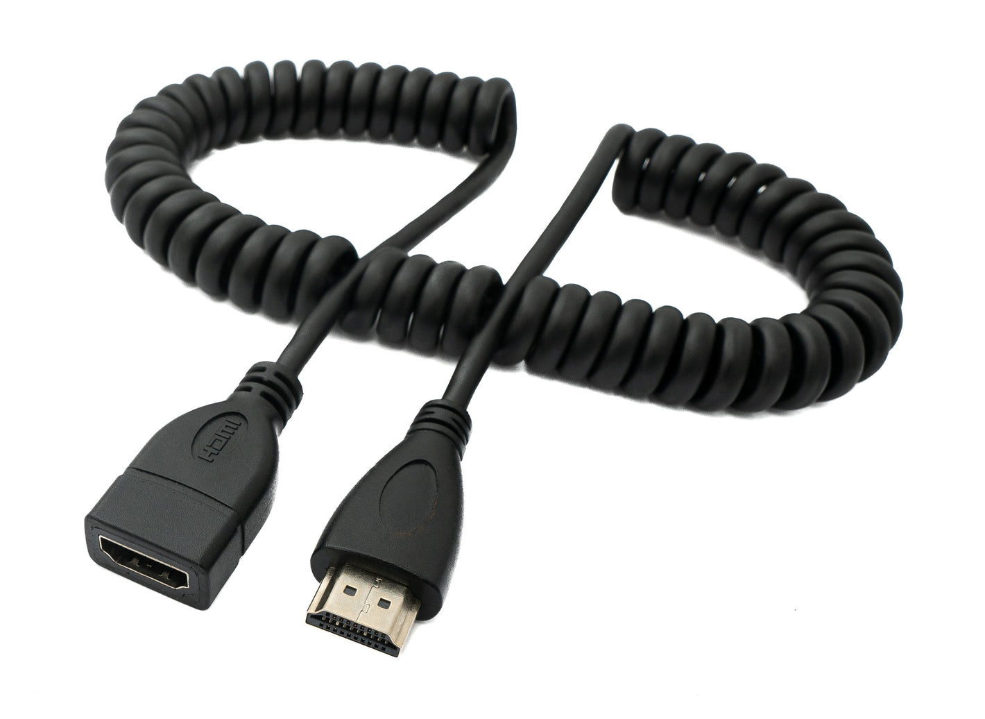 Cavo HDMI 1.4 Adattatore a spirale standard maschio-femmina da 2 m in nero