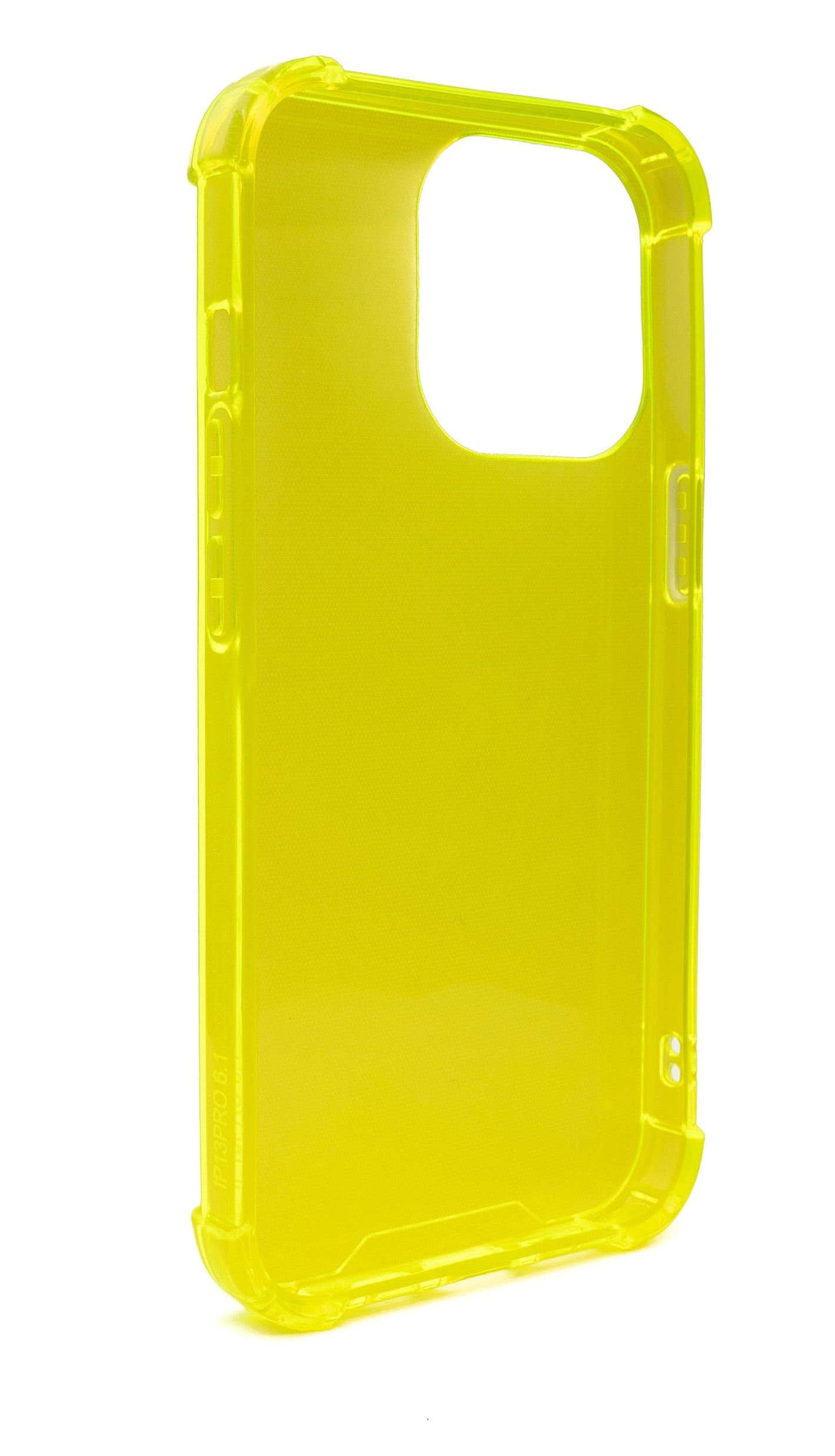 SYSTEM-S Silicone Protective Case in Yellow Transparent Case for iPhone 13 Pro