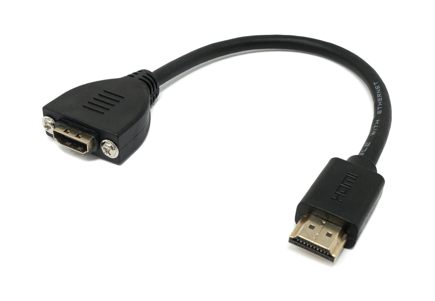 Cavo HDMI 1.4 da 25 cm tipo A adattatore maschio-maschio a vite in nero