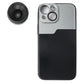SYSTEM-S Makro Linse 1.1x bis 2.8x Filter mit Hülle in Schwarz für iPhone 13 Mini