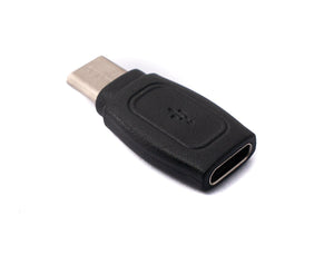 SYSTEM-S USB 3.1 adapter type C female to male cable in black