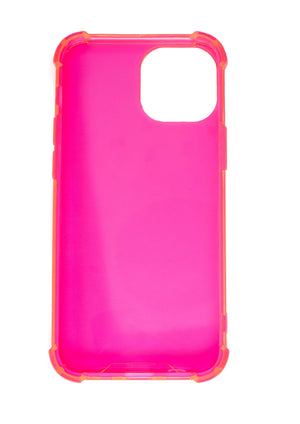 Custodia protettiva in silicone rosa trasparente per iPhone 13 Mini