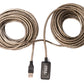 SYSTEM-S USB 2.0 Kabel 20 m Typ A Stecker zu Buchse Kabel in Grau