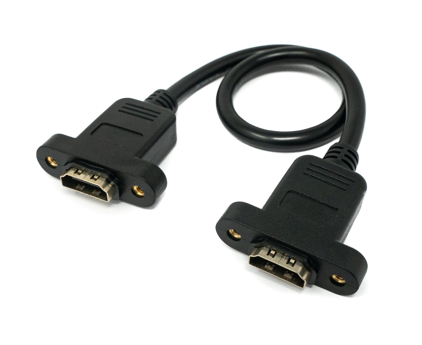 Cavo HDMI 30 cm 1,4 adattatore femmina-femmina a vite in nero