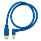 SYSTEM-S USB 3.0 Kabel 60 cm Typ B Stecker zu Typ A Stecker Winkel in Blau