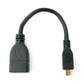 SYSTEM-S HDMI 1.4 Kabel 20 cm Buchse zu Micro Stecker Adapter in Schwarz