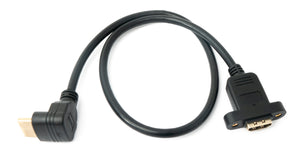 Cavo HDMI 1.4 Adattatore angolare a vite da 30 cm maschio a femmina in nero