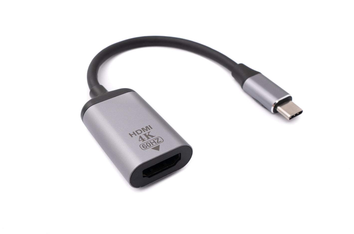 Cavo HDMI da 20 cm standard 1.4 femmina a adattatore USB 3.1 tipo C maschio in grigio