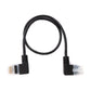 SYSTEM-S LAN Kabel 25 cm RJ45 8P8C STP Cat6 Stecker zu Stecker Winkel Schwarz