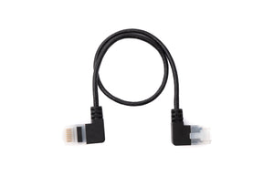 SYSTEM-S LAN cable 25 cm RJ45 8P8C STP Cat6 plug to plug angle adapter black