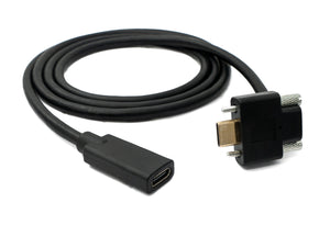 SYSTEM-S USB 3.1 Gen 2 100W Kabel 100 cm Typ C Stecker zu Buchse Schraube Winkel Adapter