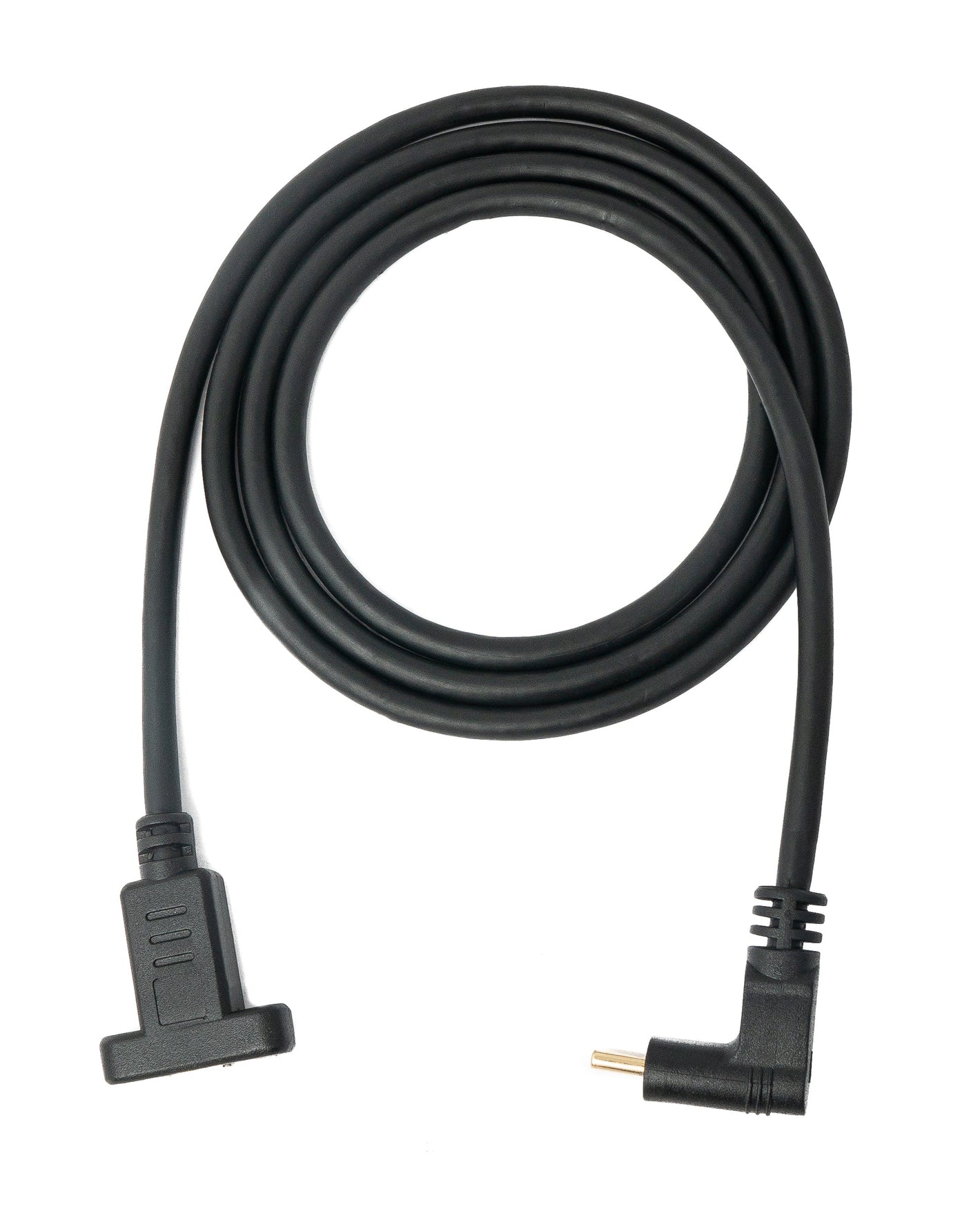 SYSTEM-S USB 3.1 Kabel 100 cm Typ C Stecker zu Buchse Schraube Winkel Adapter in Schwarz