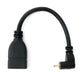 SYSTEM-S HDMI 1.4 Kabel 20 cm Buchse zu Micro Stecker Adapter Winkel in Schwarz