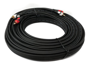 Cable SYSTEM-S Cinch 2 RCA de 20 m adaptador AV estéreo macho a macho en negro