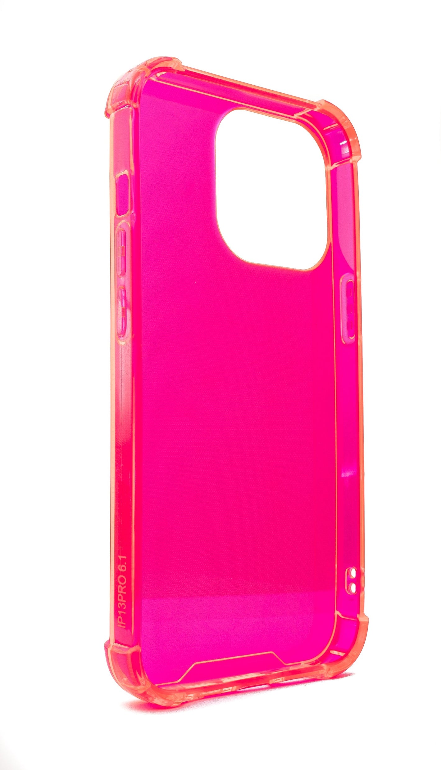 Funda protectora de silicona SYSTEM-S en funda transparente rosa para iPhone 13 Pro