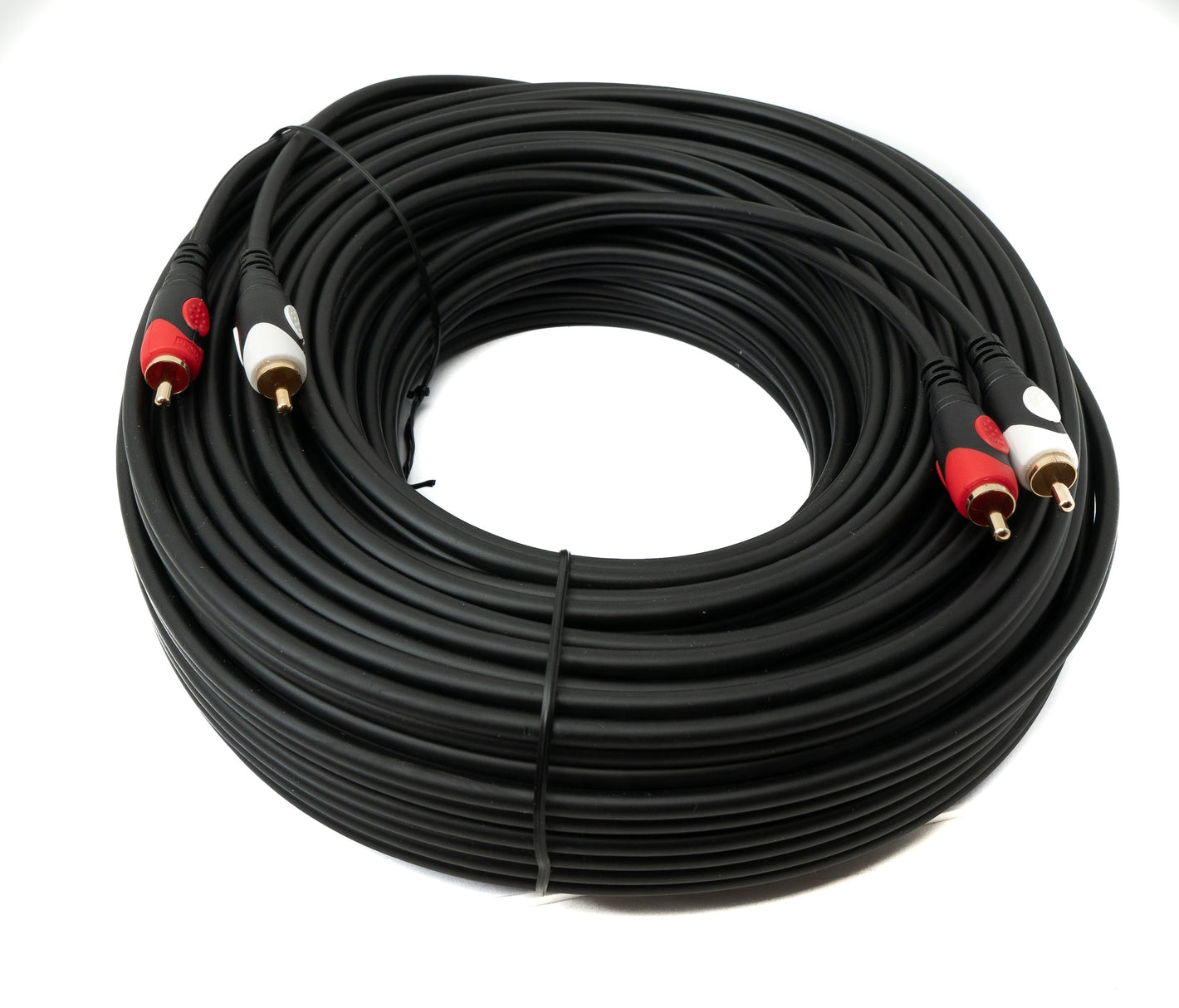 Câble SYSTEM-S Cinch 2 RCA 30 m adaptateur AV stéréo mâle vers mâle en noir