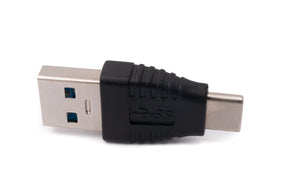 Adaptateur SYSTEM-S USB 3.1 type C mâle vers câble 3.0 type A mâle en noir