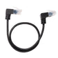 SYSTEM-S LAN Kabel 25 cm RJ45 8P8C STP Cat6 Stecker zu Stecker Winkel Schwarz