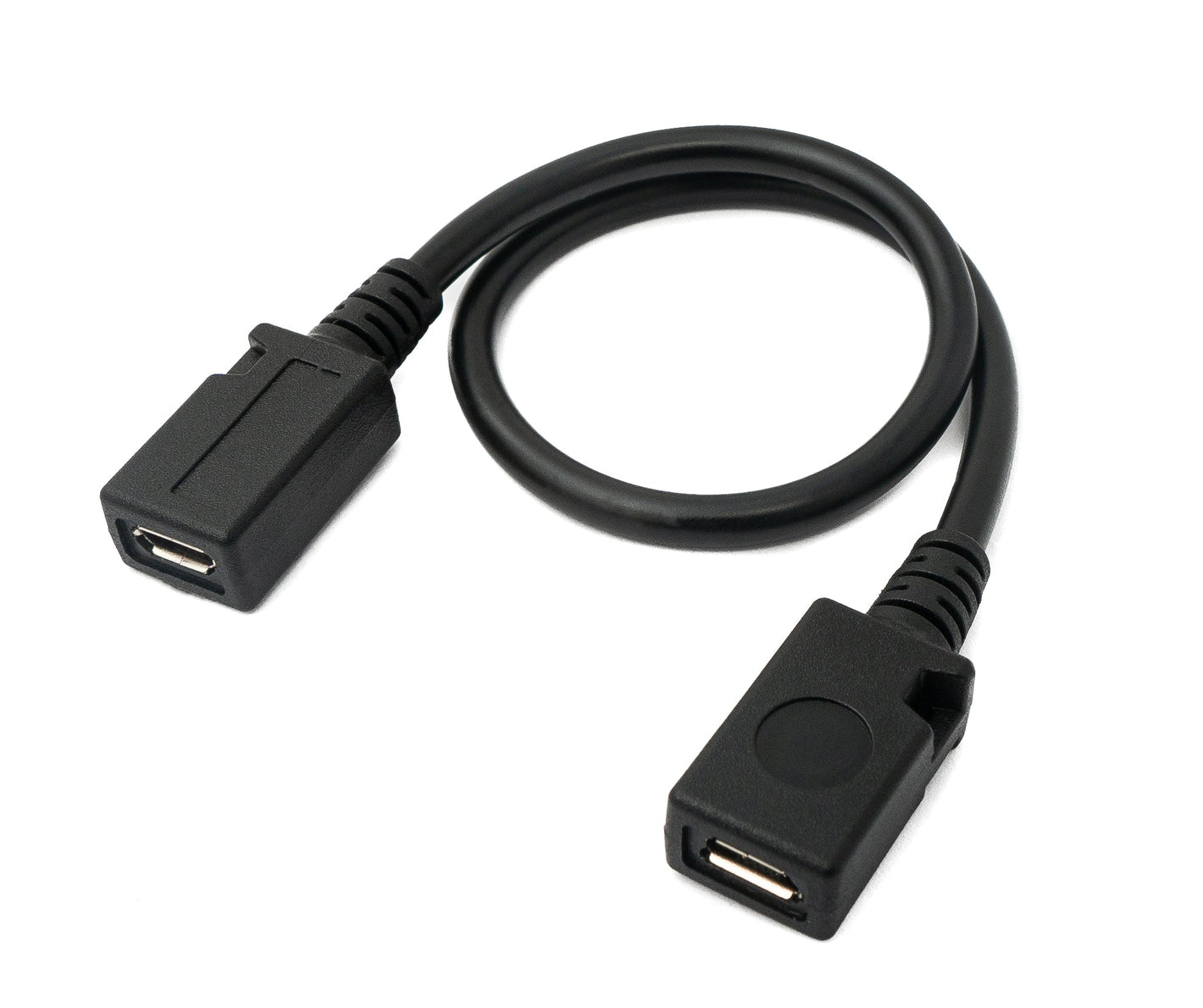 SYSTEM-S USB 2.0 Kabel 27 cm Micro B Buchse zu Buchse Adapter in Schwarz