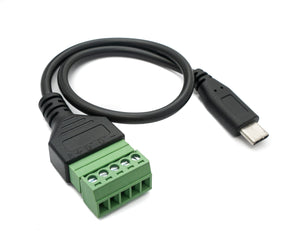 SYSTEM-S USB 3.1 cable 30cm type C plug to 5-pin circuit board plug adapter black