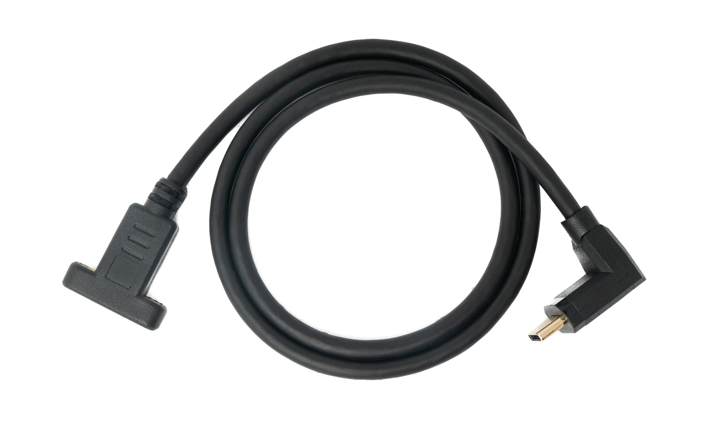 SYSTEM-S USB 3.1 Kabel 50 cm Typ C Stecker zu Buchse Schraube Winkel Adapter in Schwarz