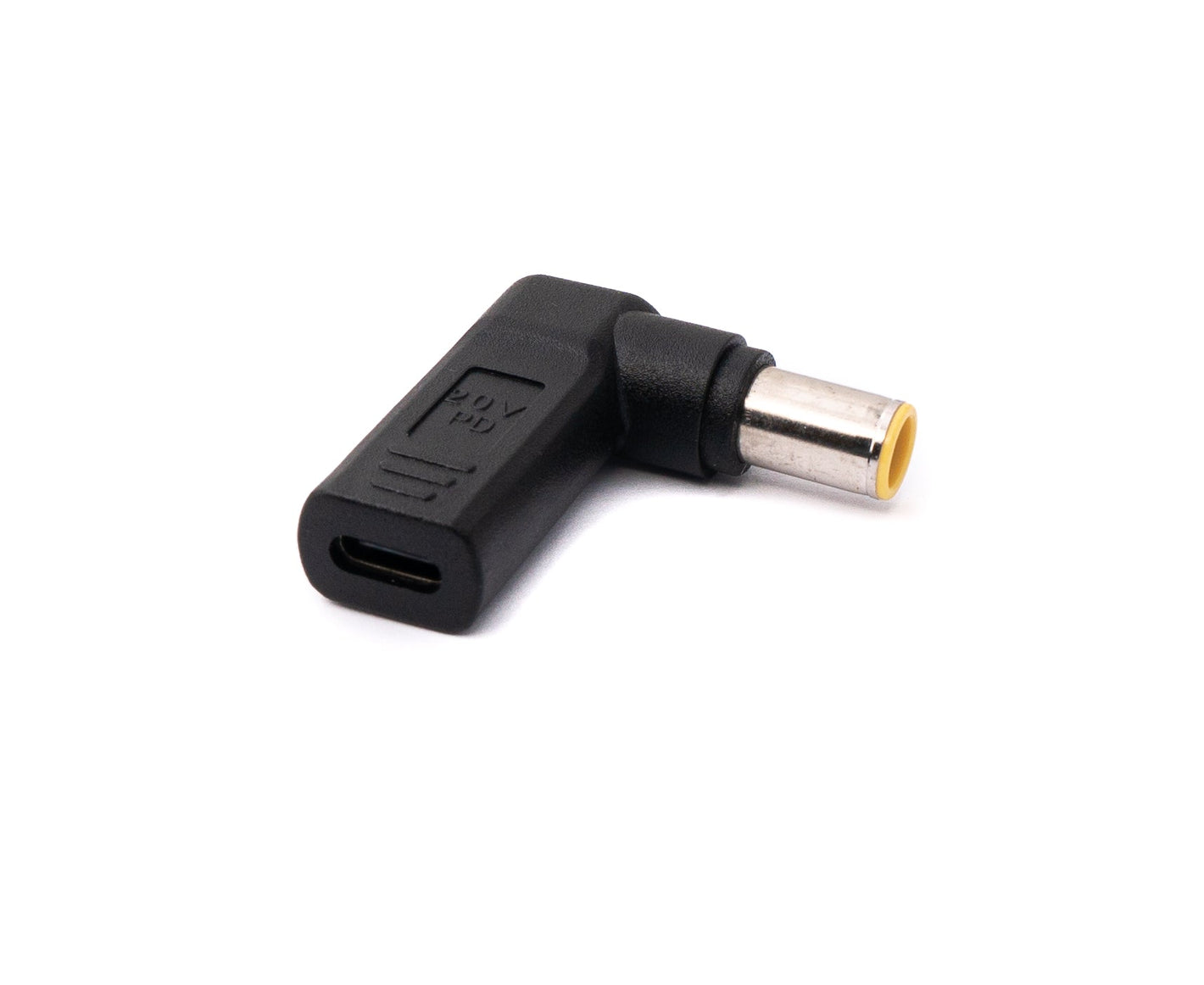 Adaptateur SYSTEM-S USB 3.1 type C femelle vers câble coudé mâle DC 20 V 7,9 x 5,4 mm