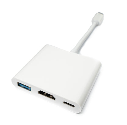 Hub USB 3.1 Tipo C Maschio a Femmina, 4K HDMI Femmina 3.0 Tipo A Femmina 10 cm Bianco