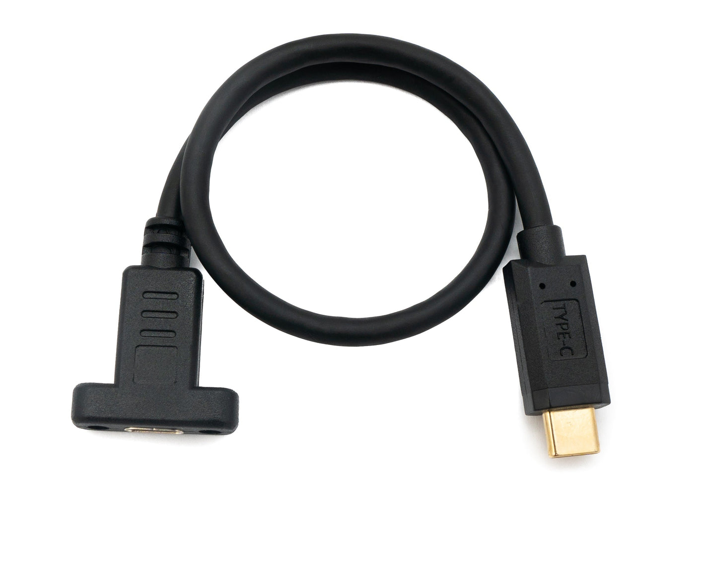 SYSTEM-S USB 3.1 Kabel 30 cm Typ C Stecker zu Buchse Schraube Adapter in Schwarz