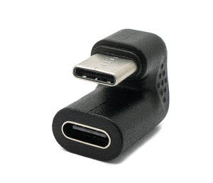 SYSTEM-S USB 3.1 U Turn 180° Adapter Typ C Buchse zu Stecker Kabel in Schwarz