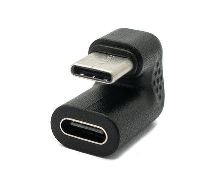 SYSTEM-S USB 3.1 U Giro 180° adaptador tipo C cable hembra a macho en color negro