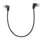 SYSTEM-S LAN Kabel 25 cm RJ45 8P8C STP Cat6 Stecker zu Stecker Winkel Schwarz