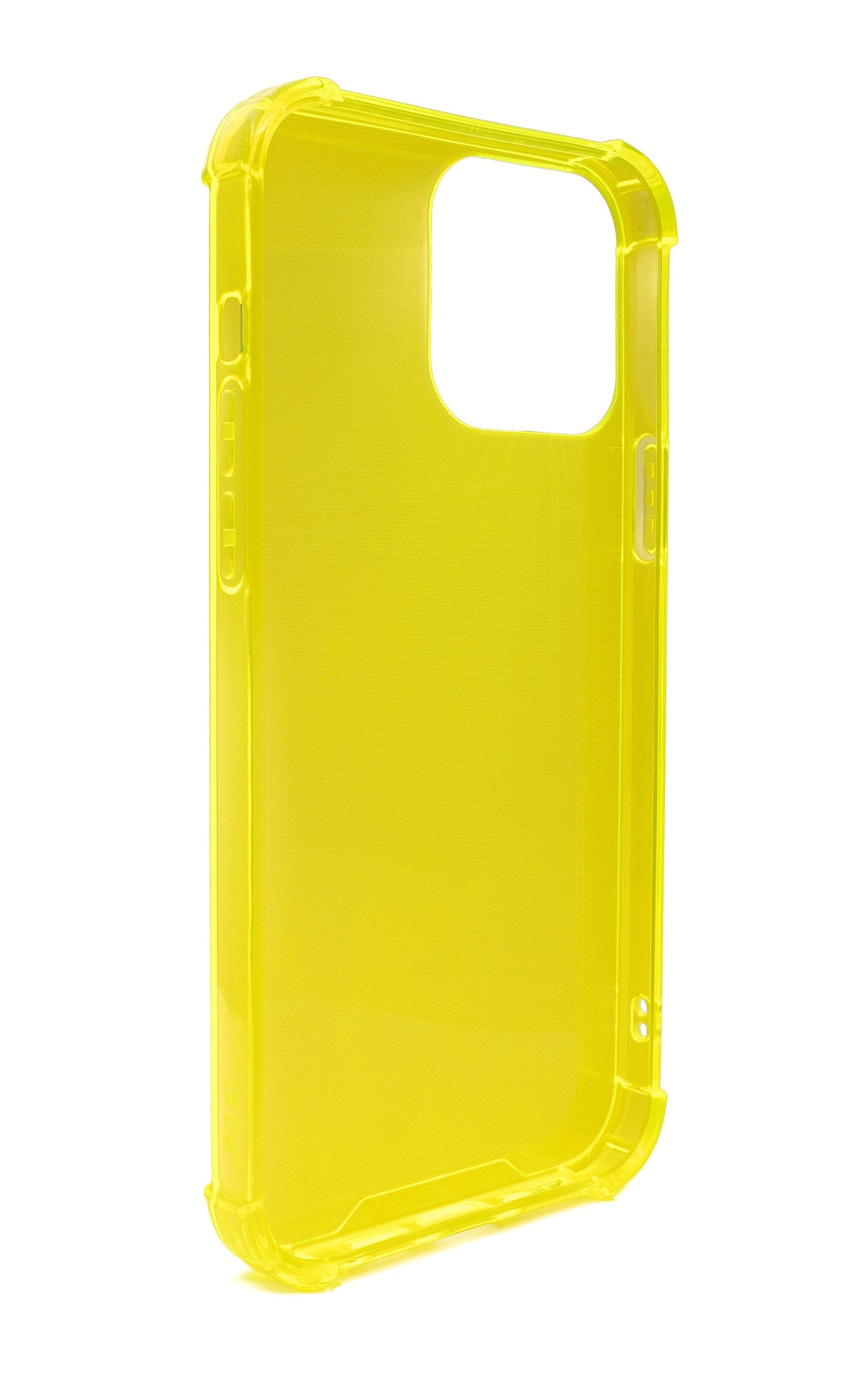 Funda protectora de silicona SYSTEM-S en funda transparente amarilla para iPhone 13 Pro Max