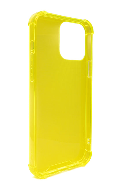 Coque de protection en silicone SYSTEM-S en coque transparente jaune pour iPhone 13 Pro Max