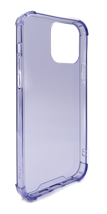 Coque de protection en silicone SYSTEM-S en coque transparente violette pour iPhone 13 Pro Max