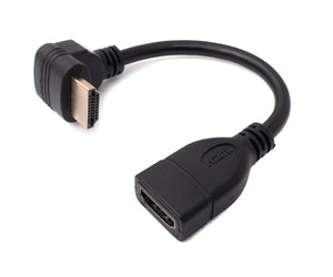 Cavo HDMI 1.4 Adattatore angolare standard maschio-femmina da 15 cm in nero