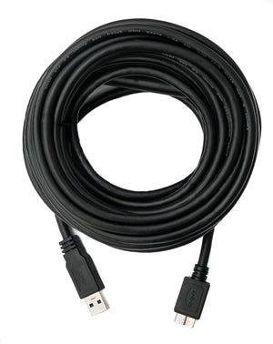 SYSTEM-S USB 3.0 Kabel 8 m Micro B Stecker zu A Stecker Adapter in Schwarz