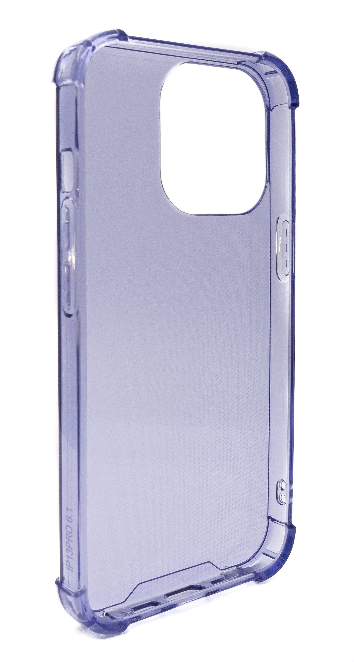 Custodia protettiva in silicone viola trasparente per iPhone 13 Pro