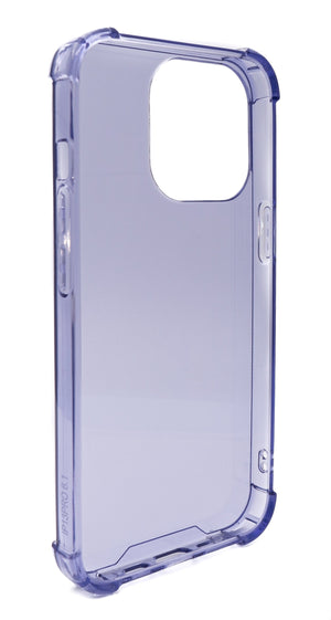 Coque de protection en silicone SYSTEM-S en coque transparente violette pour iPhone 13 Pro