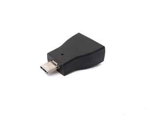 SYSTEM-S Audio USB Adapter 3,5 mm Klinke Buchse zu 3.1 Typ C Stecker AUX Kabel in Schwarz