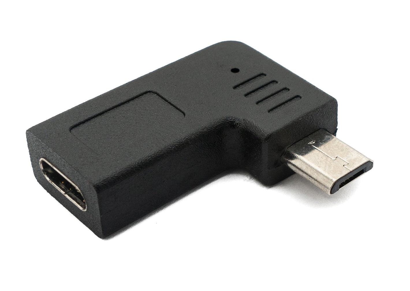 Adaptador USB 3.1 SYSTEM-S Tipo C Hembra a 2.0 Micro B Macho Ángulo - Derecho