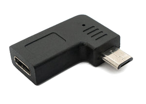 SYSTEM-S USB 3.1 Adapter Typ C Buchse zu 2.0 Micro B Stecker Winkel  - Rechts