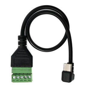 Cable USB 3.1 SYSTEM-S de 30 cm, conector tipo C a conector conductor de 5 pines, ángulo de 180°, negro