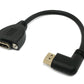 SYSTEM-S HDMI 1.4 cable 25 cm Type A male to male screw angle in black