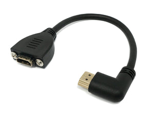 Cavo HDMI 1.4 da 25 cm tipo A adattatore maschio-maschio con angolo di vite in nero