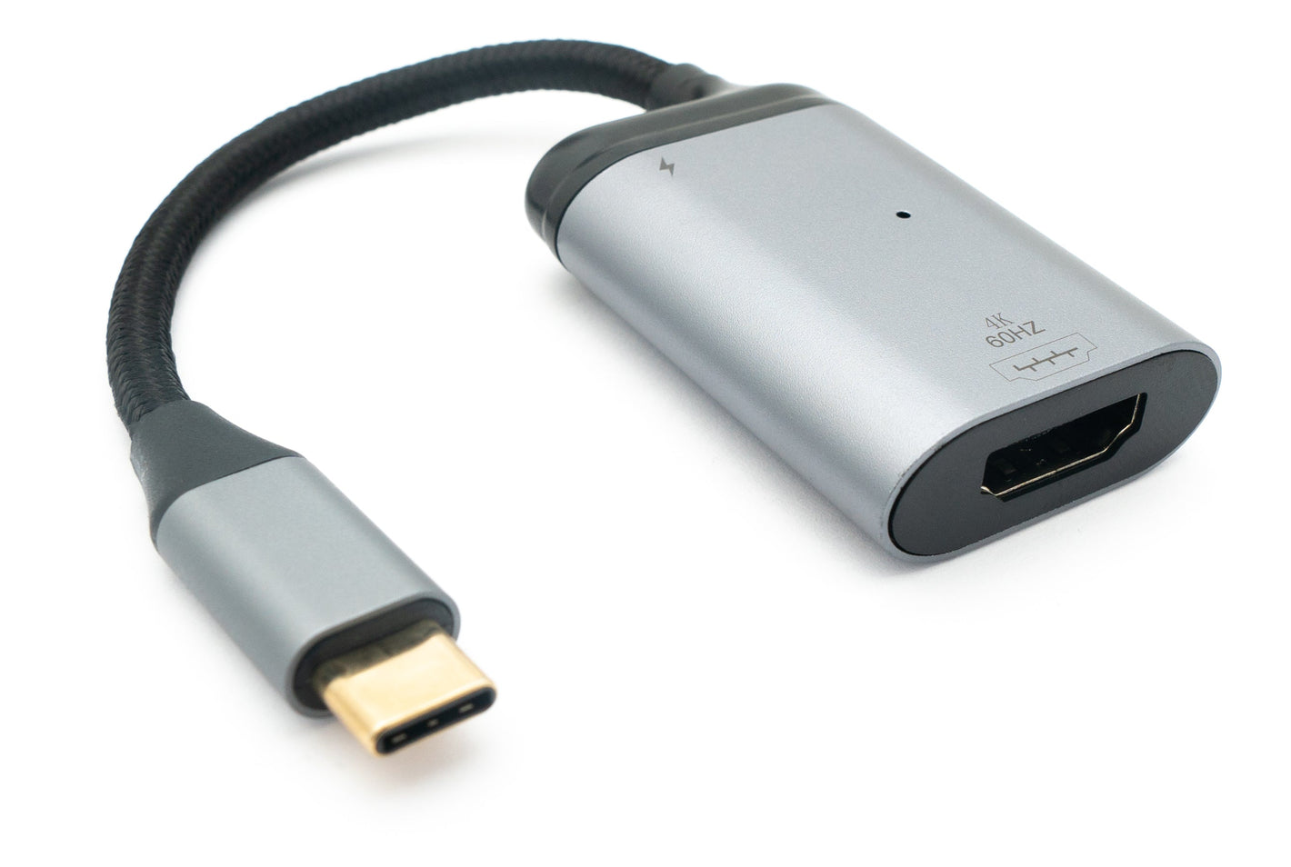 Adattatore 3in1 Presa HDMI 4k e 2x prese USB 3.1 Tipo C su spina Tipo C in grigio