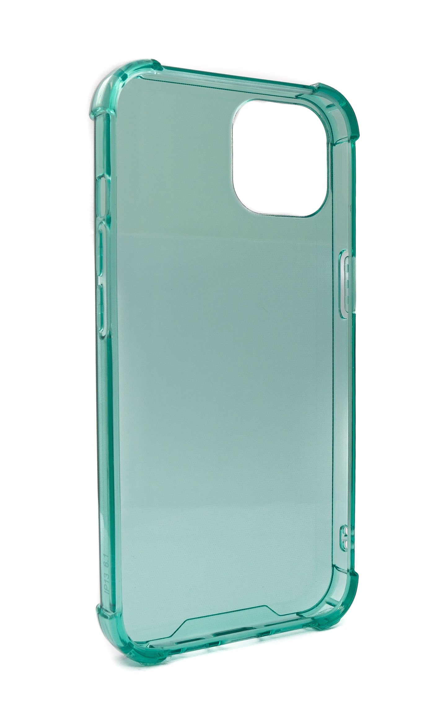 SYSTEM-S Silicone Protective Case in Green Transparent Case for iPhone 13