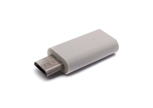 SYSTEM-S USB 3.1 adapter type C female to 2.0 Micro B male cable in white